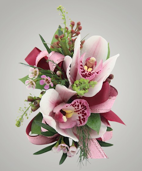 Double Cymbidium Orchid - Wrist Corsage